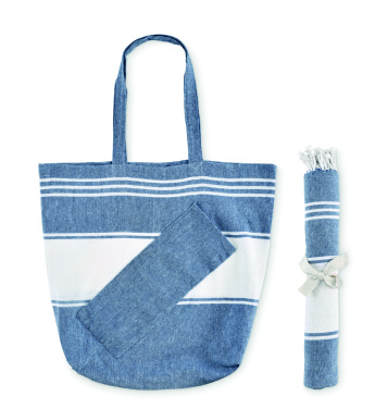 Logotrade corporate gift image of: Beach bag with hammam towel