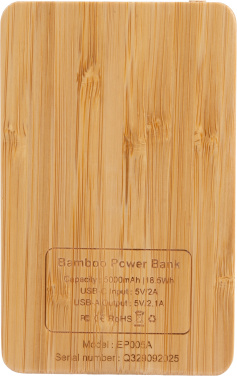 Logo trade promotional merchandise photo of: Power Bank 5000 mAh with illuminated logo