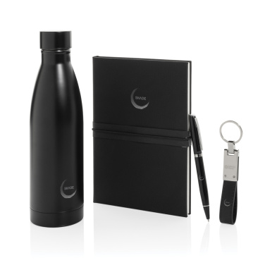 Logo trade promotional items picture of: Swiss Peak RCS deluxe business gift set w/ water bottle