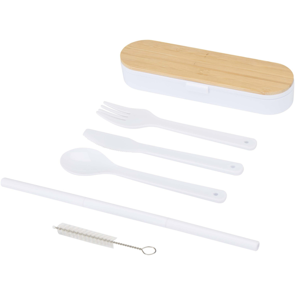 Logotrade advertising product image of: Runa cutlery set with bamboo lid
