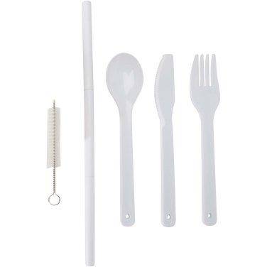 Logo trade advertising products image of: Runa cutlery set with bamboo lid