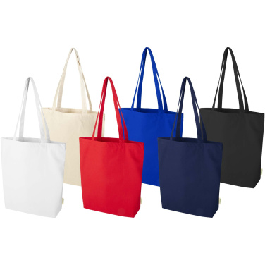 Logo trade promotional items picture of: Odisha 180 g/m² OCS organic wide bottom tote bag 11L