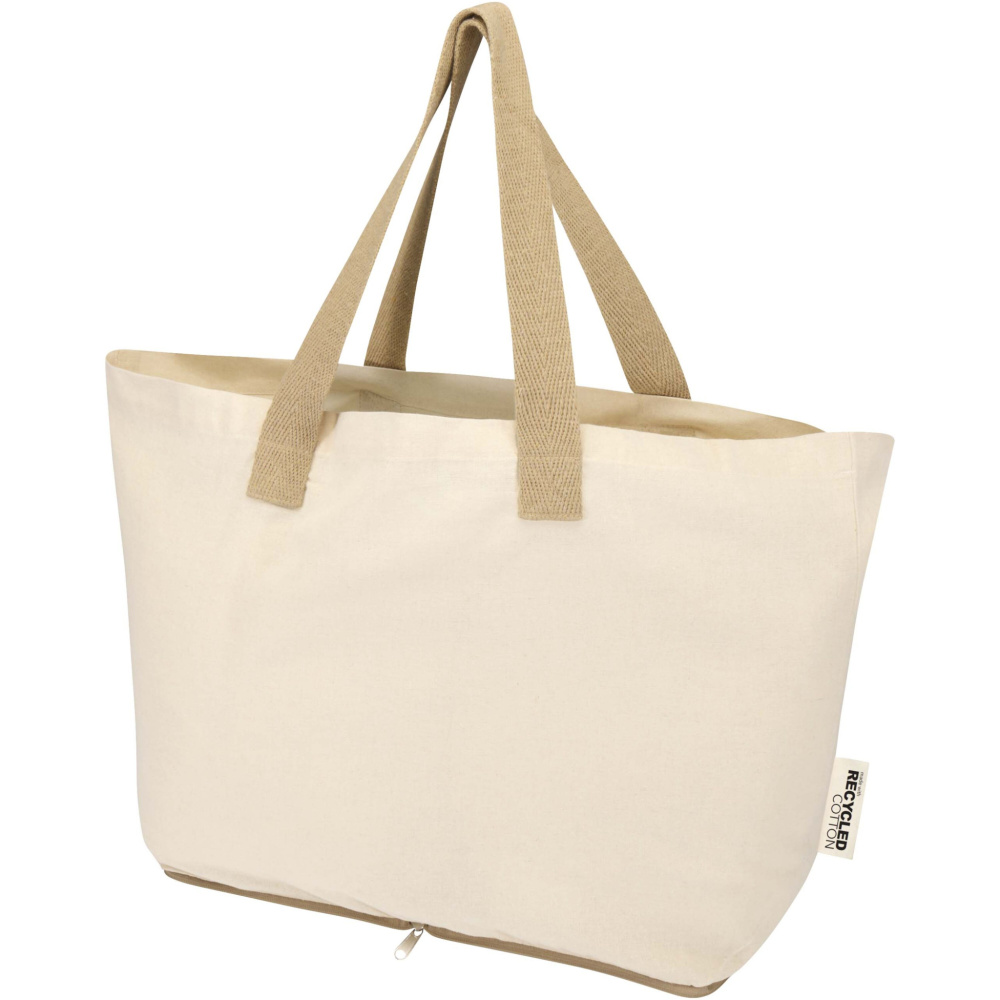 Logotrade advertising products photo of: Sierra 140 g/m² GRS recycled foldable cotton tote bag 7L