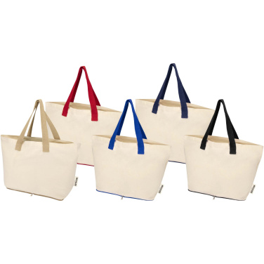 Logotrade advertising product picture of: Sierra 140 g/m² GRS recycled foldable cotton tote bag 7L