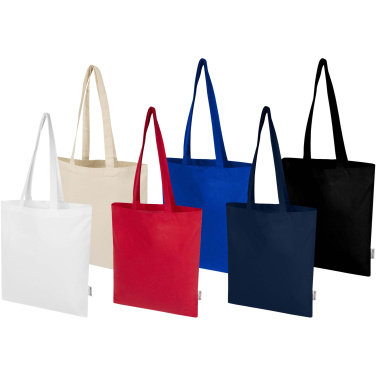 Logotrade promotional gift image of: Peru Blend 180 g/m² GRS recycled cotton tote bag 7L