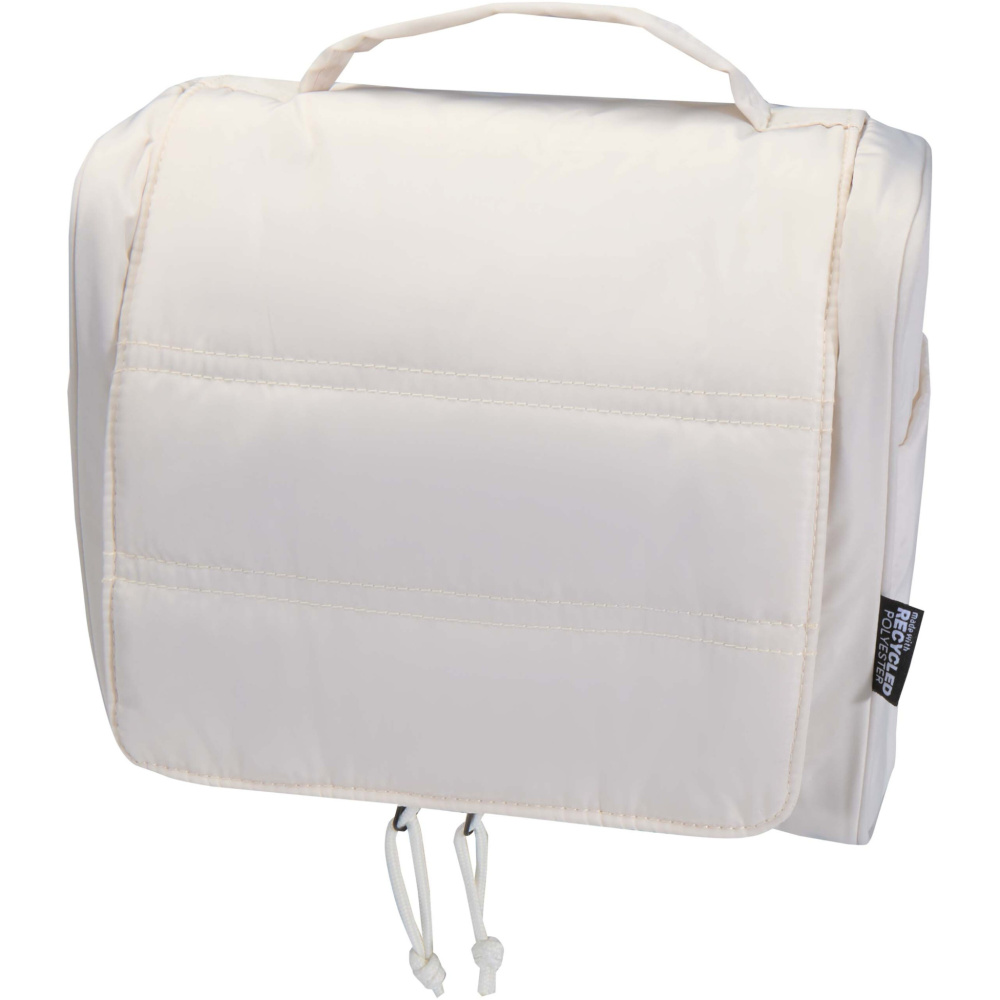 Logotrade corporate gift picture of: Puffer GRS recycled hangable toiletry bag 8L