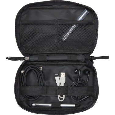 Logo trade corporate gifts image of: Resi Plus GRS recycled tech pouch 1L