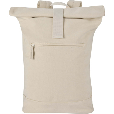Logo trade corporate gifts image of: Recanvas 14” GRS recycled rolltop backpack 16L
