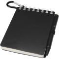 Lig Mini recycled outdoor soft cover notebook and ballpoint pen set (black ink), Black