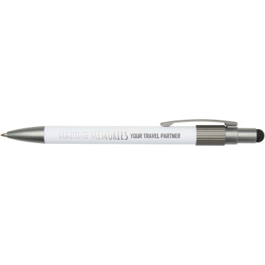 Logotrade advertising product image of: Rill RCS recycled ballpoint pen with stylus and fidget spinner (black ink)