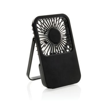 Logo trade advertising products picture of: Aervina RCS recycled plastic re-chargeable desk fan