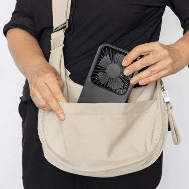 Logo trade promotional items picture of: Aervina RCS recycled plastic re-chargeable desk fan