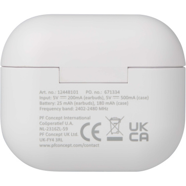 Logo trade advertising products picture of: Altais recycled plastic True Wireless Bluetooth® headset