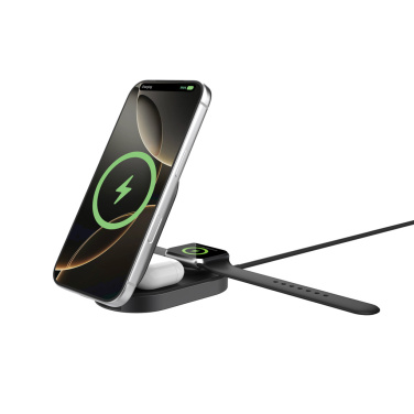 Logo trade promotional gifts picture of: Quantum ultra-fast 3-in-1 25W Foldable Wireless Charger