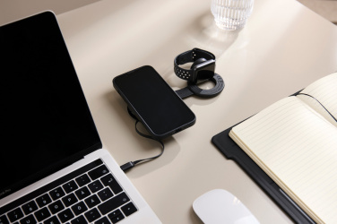 Logo trade corporate gifts image of: VINGA Baltimore RCS 2-in-1 Wireless 15W Travel Charger