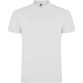 Star short sleeve men's polo, White