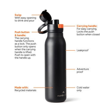 Logo trade promotional giveaways image of: Nordic Drift Trail RCS Single Wall Water Bottle 750ml