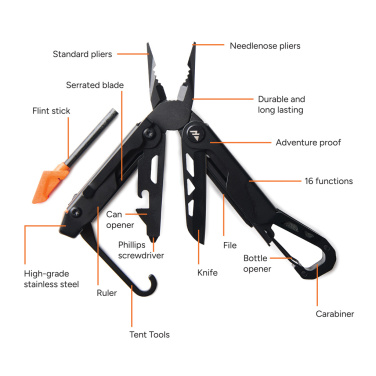 Logo trade advertising products image of: Nordic Drift Adventure Multi-function Pliers