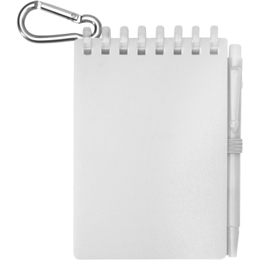 Logotrade business gift image of: Lig Mini recycled outdoor soft cover notebook and ballpoint pen set (black ink)