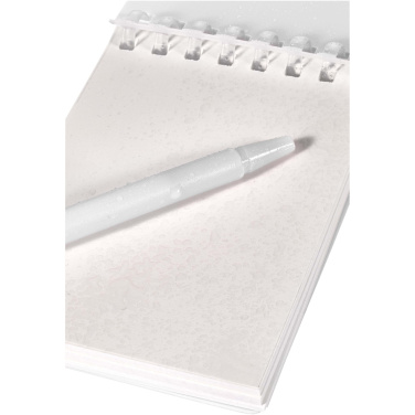 Logotrade promotional giveaways photo of: Lig Mini recycled outdoor soft cover notebook and ballpoint pen set (black ink)