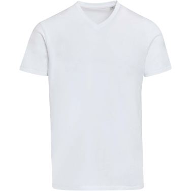 Logotrade promotional item image of: Balfour 200 g/m² short sleeve v-neck unisex OCS organic t-shirt