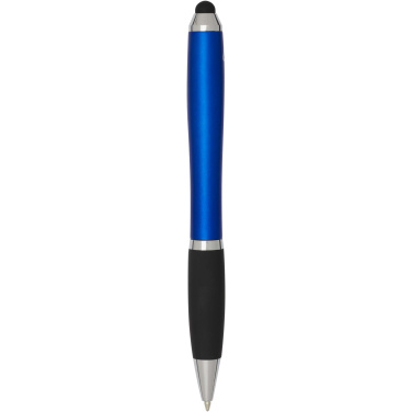 Logotrade promotional gift image of: Nash RCS recycled plastic stylus ballpoint pen (blue ink)