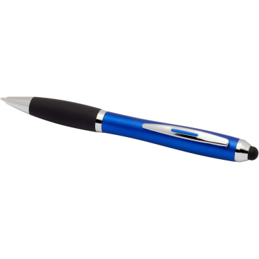 Logo trade promotional gift photo of: Nash RCS recycled plastic stylus ballpoint pen (blue ink)