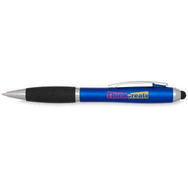 Logo trade promotional item photo of: Nash RCS recycled plastic stylus ballpoint pen (black ink)