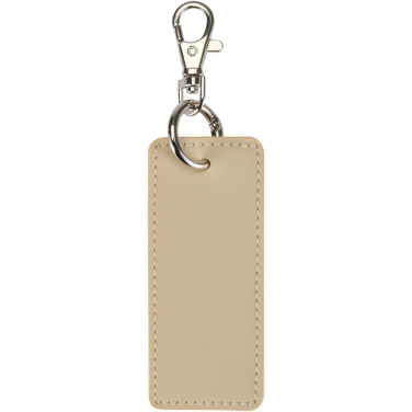 Logo trade business gifts image of: Resi Plus GRS recycled rectangle charm keychain
