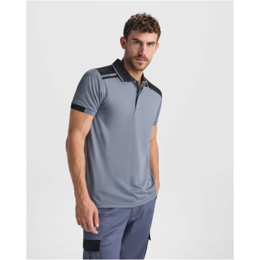 Logo trade promotional giveaways image of: Samurai 160 g/m2 unisex antibacterial short sleeve polo 