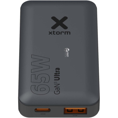 Logo trade corporate gifts image of: Xtorm 65W fast travel charger with cable and travel case set