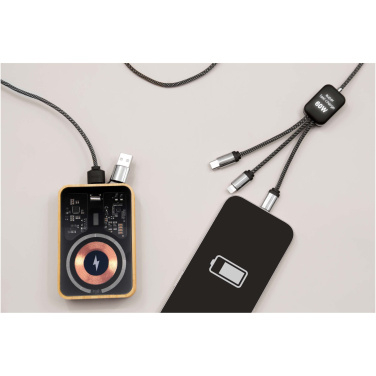 Logo trade promotional gifts image of: SCX.design C33 60W Type-C charging cable with dual light-up logo 