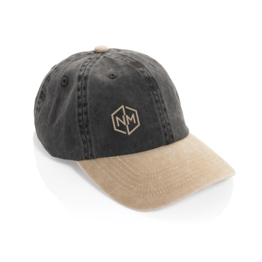 Logotrade promotional product picture of: BEAU AWARE™ Washed 6 panel 270gsm cotton twill two tone cap