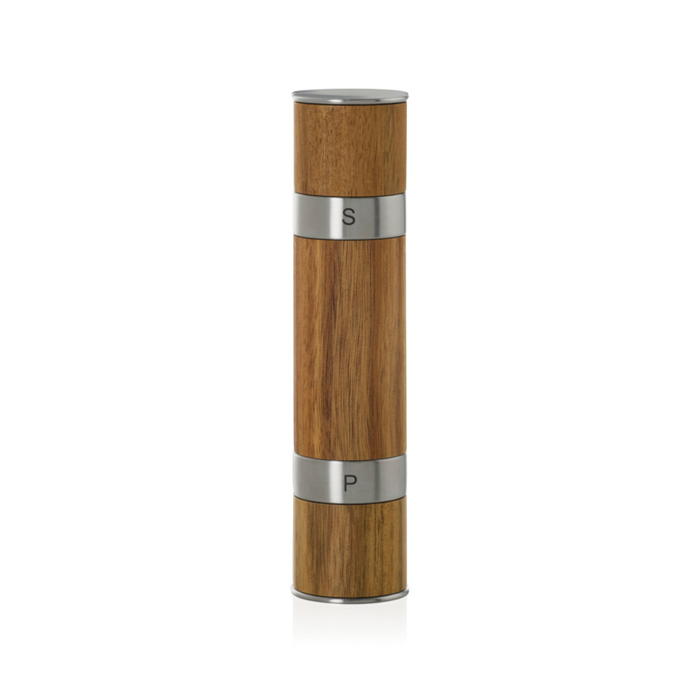 Logotrade advertising product image of: AdHoc Duomill Pepper and salt double mill
