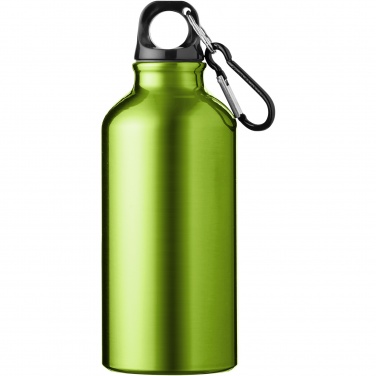 Logotrade reklaamtoote foto: Oregoni 400 ml alumiiniumist veepudel karabiiniga