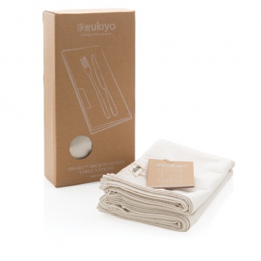 Logotrade reklaamtoote foto: Ukiyo Aware™ 180gr puuvillased salvrätikud 4tk komplekt