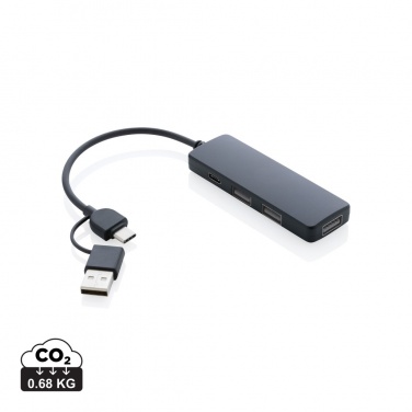 Logotrade meened pilt: RCS taaskasutatud plastist kahe sisendiga USB-jaotur