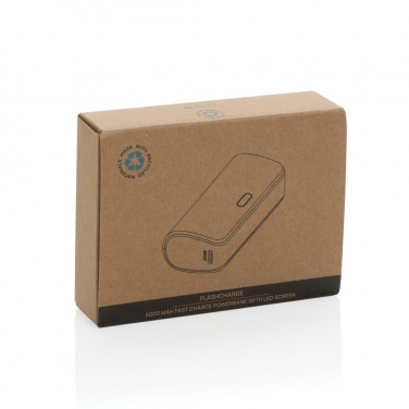 Logo trade reklaamkingituse pilt: FlashCharge RCS rplastic 5000 mah kiirlaadimise akupank