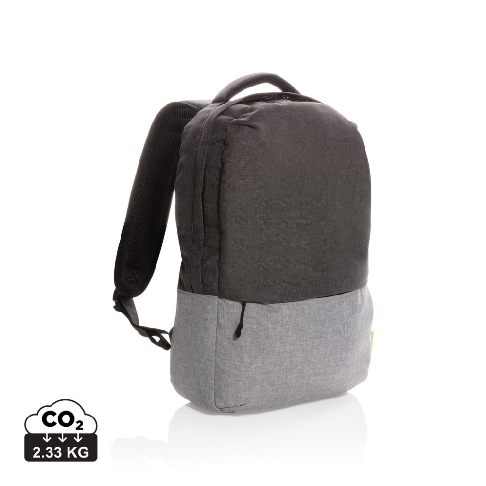 Logotrade ärikingi foto: Duo värviline RPET 15,6" RFID sülearvuti seljakott PVC-vaba