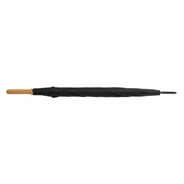 Logotrade firmakingitused pilt: 27" Impact AWARE™ RPET 190T automaatselt avatav bambusest vihmavari