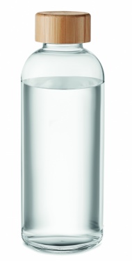 Logo trade reklaamkingi pilt: Klaaspudel 650ml bambusest kaas