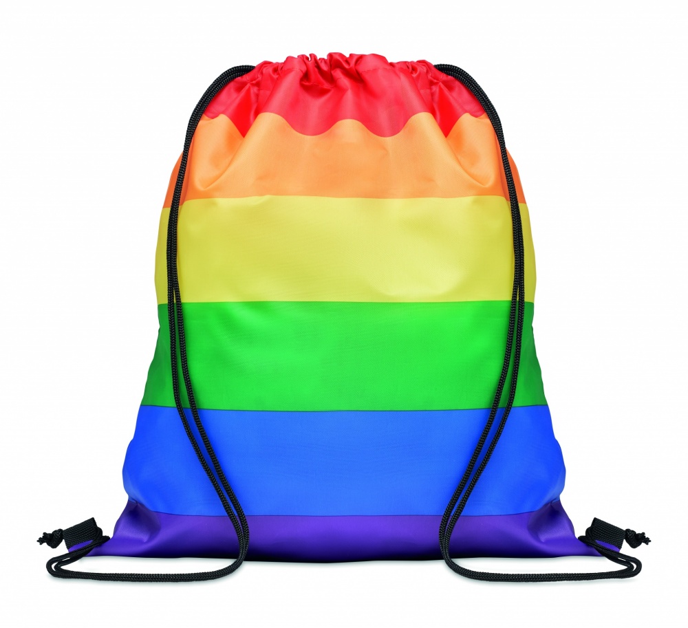 Logo trade firmakingituse pilt: Rainbow RPET nööriga kott