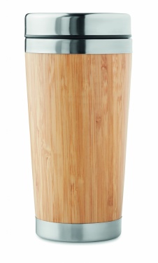 Logotrade firmakingitused pilt: Topeltseintega bambusest termostass 430ml