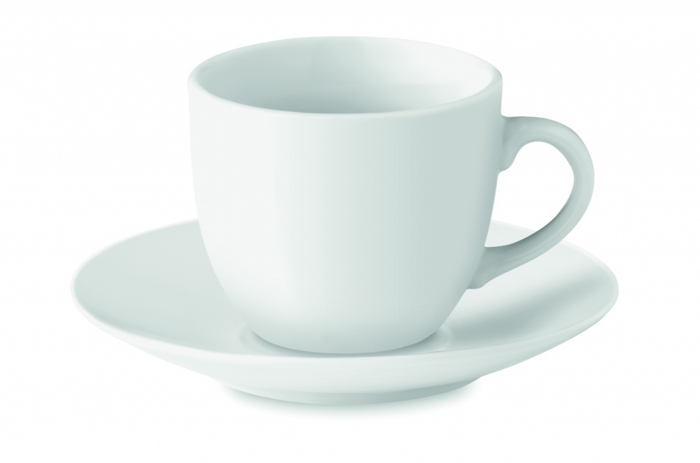 Logo trade firmakingi pilt: Espressotass ja alustass 80 ml