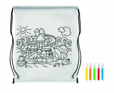 Logotrade ärikingituse foto: Lausriidest lastekott pastakatega