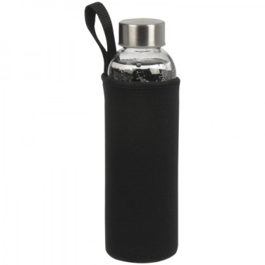 Logotrade meene foto: Klaaspudel Klagenfurt roostevabast terasest korgiga 500 ml