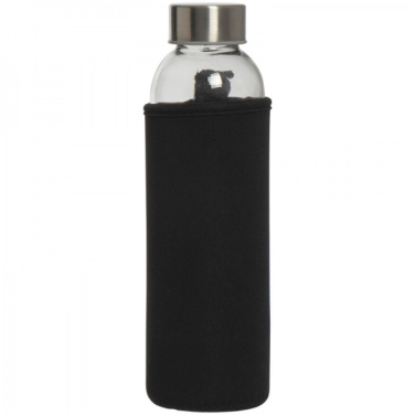 Logotrade ärikingid pilt: Klaaspudel Klagenfurt roostevabast terasest korgiga 500 ml