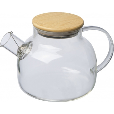 Logo trade reklaamkingituse pilt: Bambusest kaanega klaaskann FRANKFURT 1000ml