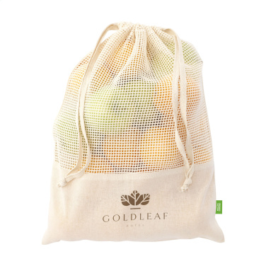 Logotrade firmakingituse foto: Natura Organic GOTS võrgust puuviljakott (120 g/m²)