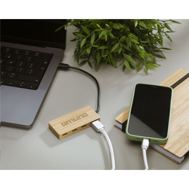 Logotrade reklaamtooted pilt: Fyra bambusest USB jaotur